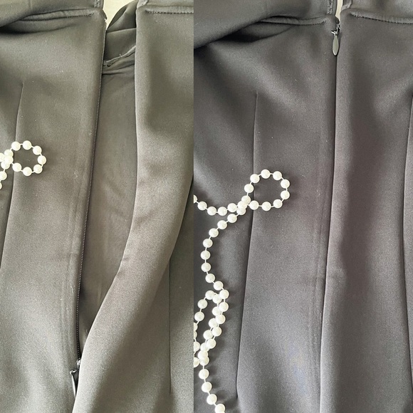 Guess Black V-Neck Ruffle Off Shoulder Mini Dress - Picture 9 of 13